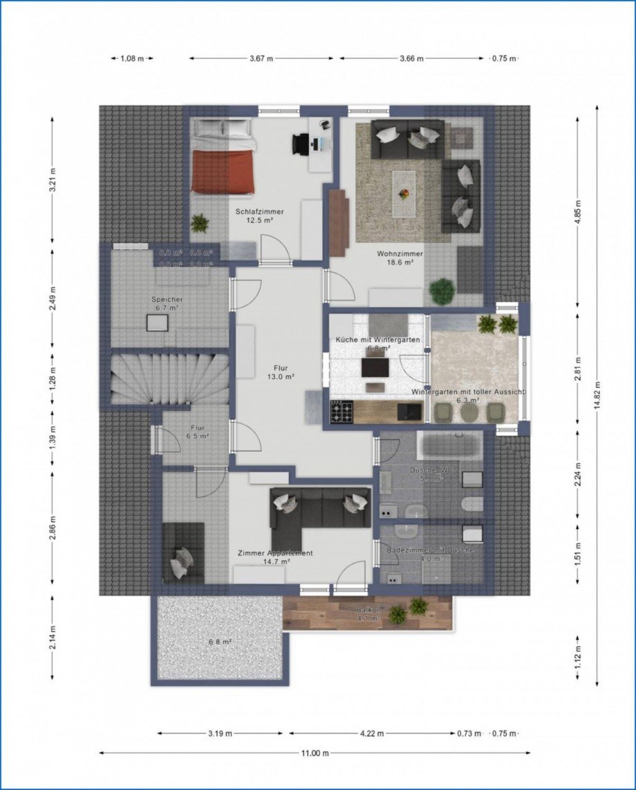 Dachgeschoss Mehrfamilienhaus Radolfzell am Bodensee