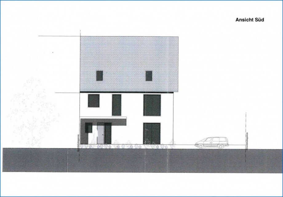 Ansicht S�d Doppelhaush�lfte Gottmadingen / Bietingen