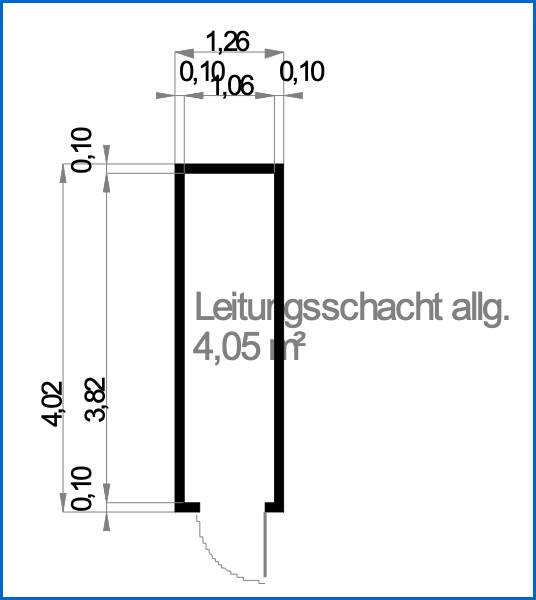 Grundriss OG Etagenwohnung M�hlingen / Zoznegg