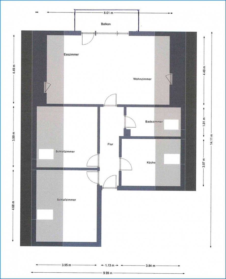Grundriss Dachgeschosswohnung Radolfzell am Bodensee