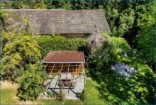 Blick Garten Stimmungsvolles EFH mit sehr gro�em, idyllischem Grundst�ck an der Aach (knapp 1800 qm)!