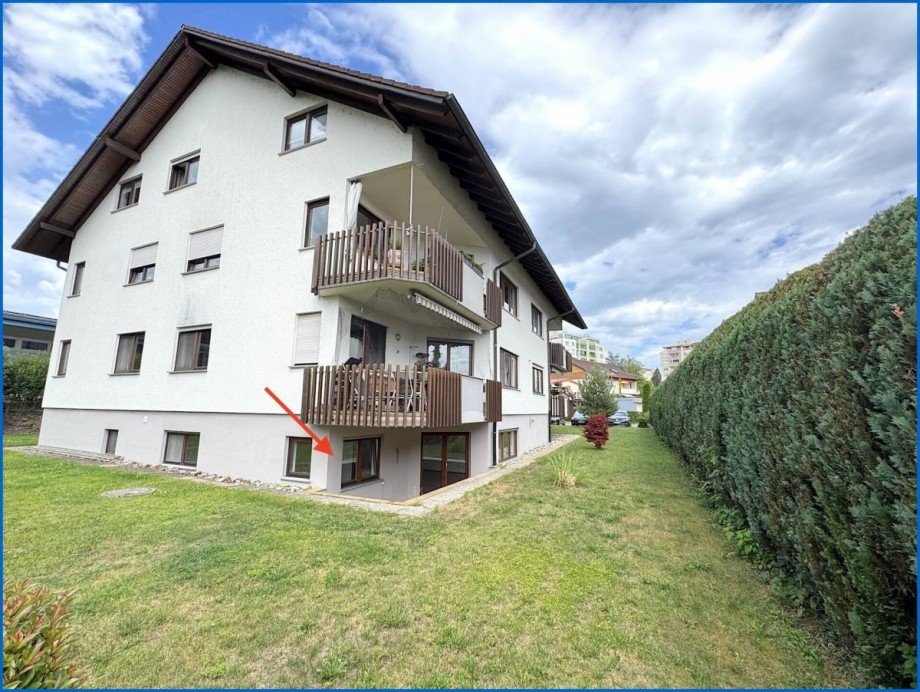 West-Ansicht Souterrainwohnung Radolfzell am Bodensee