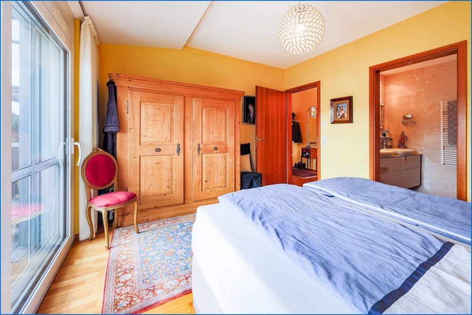 Schlafzimmer Eltern Dachgeschosswohnung Radolfzell am Bodensee