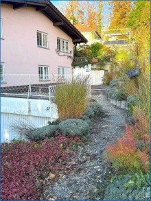 Zugang zur Terrasse BEZUGSFREIE 3,5-Zi.-ETW in Hegne m. Blick auf Untersee u. Reichenau, 2 x Terrassen, 2 x B�der!