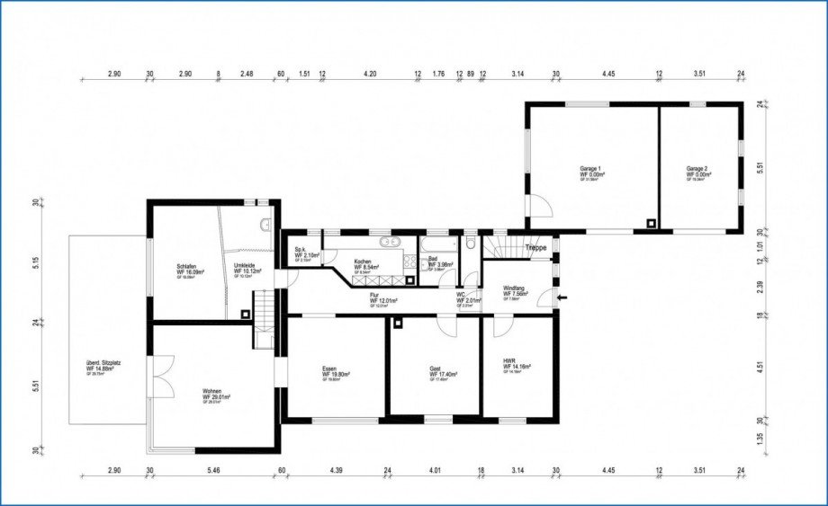 EG Grundriss Einfamilienhaus Orsingen-Nenzingen