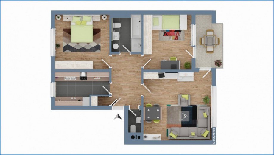 Grundriss 1.OG Etagenwohnung Radolfzell am Bodensee