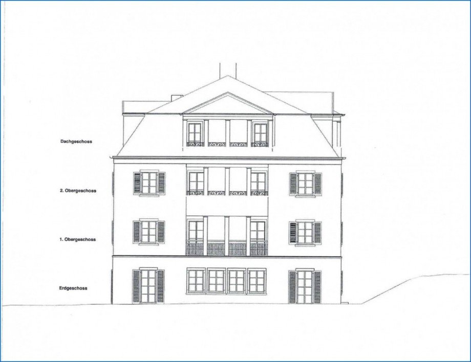 Ansicht S�d Etagenwohnung Bodman-Ludwigshafen / Bodman