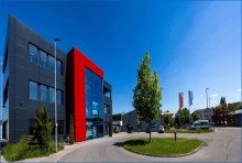 Ansicht Geb�ude mit Wendering B�ro - Praxis - Workspace - Schulung - Produktion - Lager    / 
    EG und 1. OG