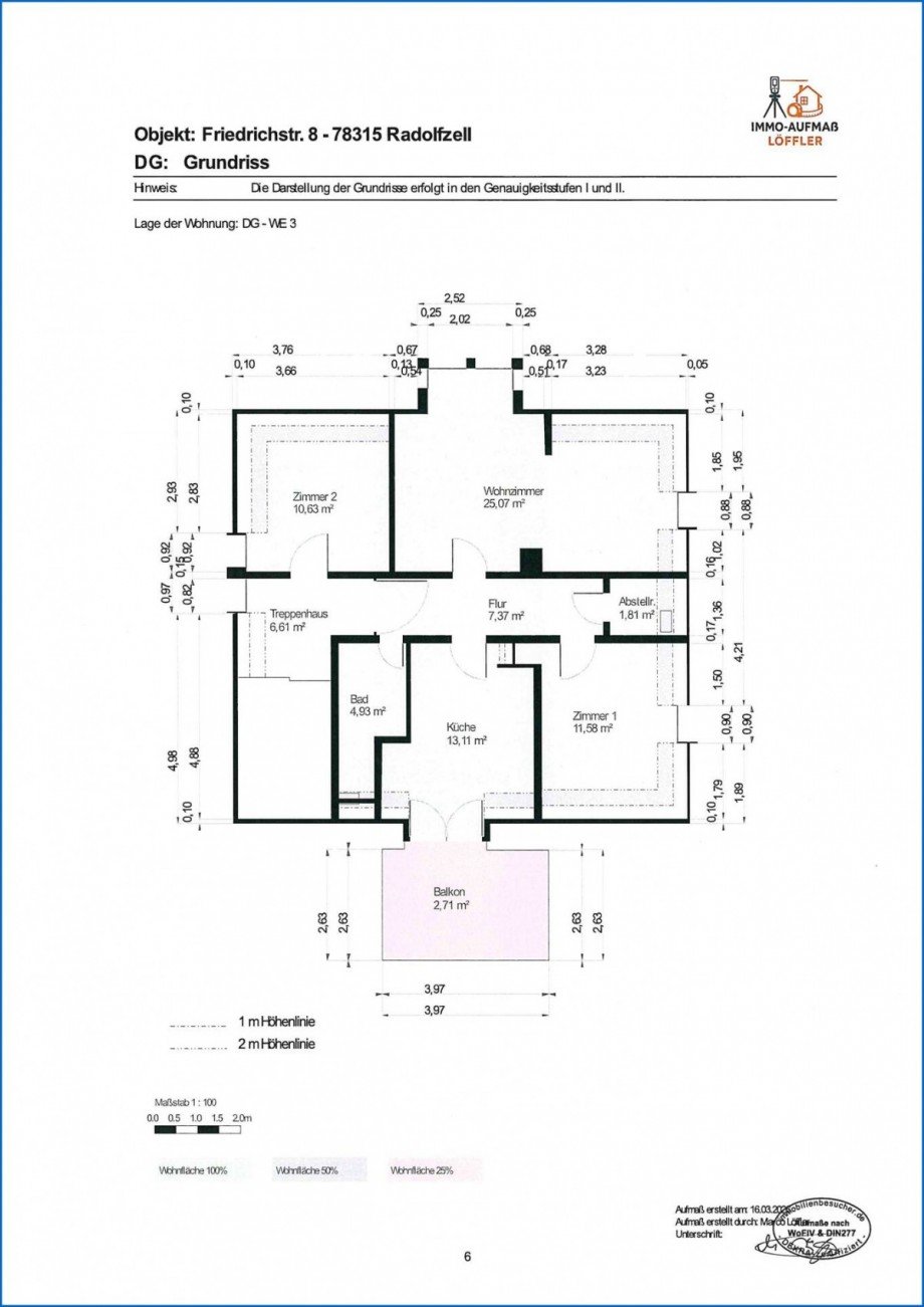 Grundriss DG Mehrfamilienhaus Radolfzell am Bodensee