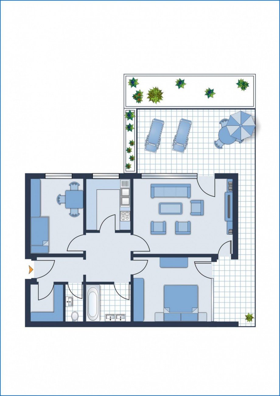 Grundriss Wohnung Erdgeschosswohnung Meersburg