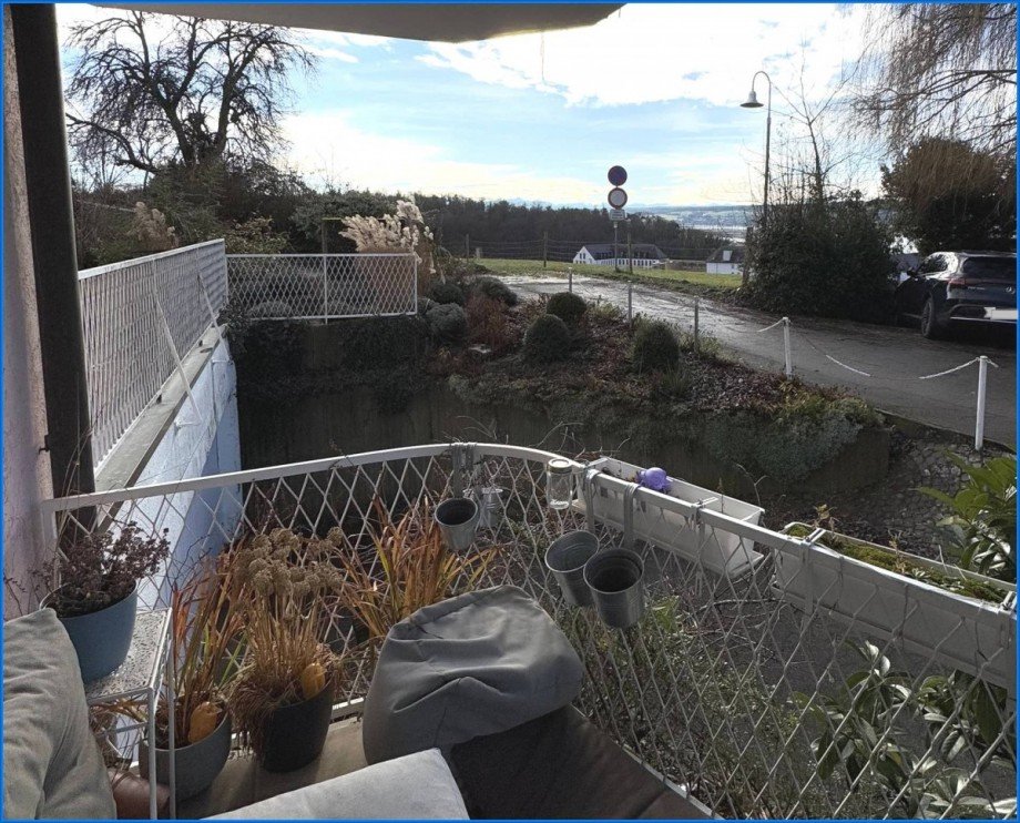 Balkon Richtung S�d Erdgeschosswohnung Allensbach / Hegne