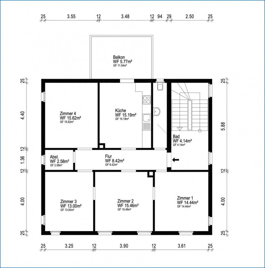 OG Grundriss Mehrfamilienhaus Radolfzell am Bodensee