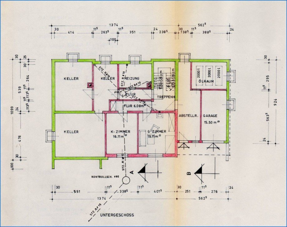 Grundriss Untergeschoss Zweifamilienhaus Gailingen am Hochrhein
