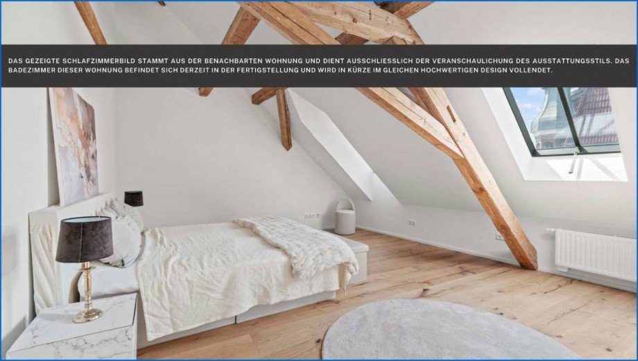 Schlafzimmer Dachgeschosswohnung Radolfzell am Bodensee