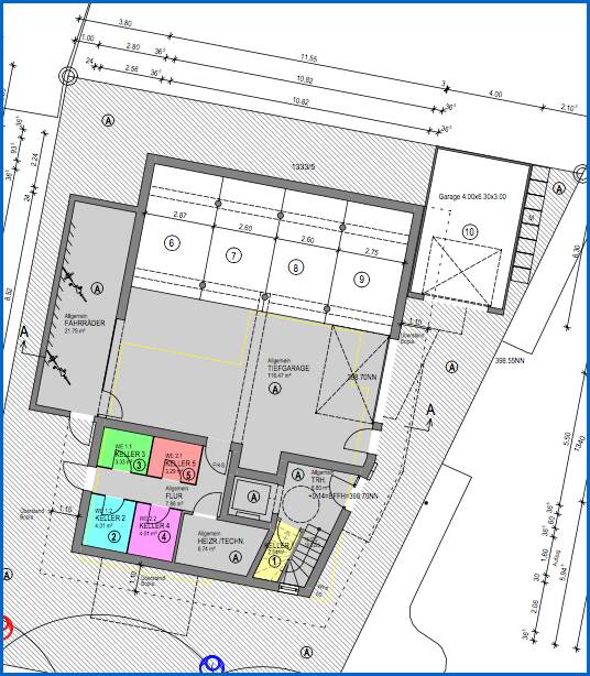 Grundriss KG Etagenwohnung Radolfzell am Bodensee