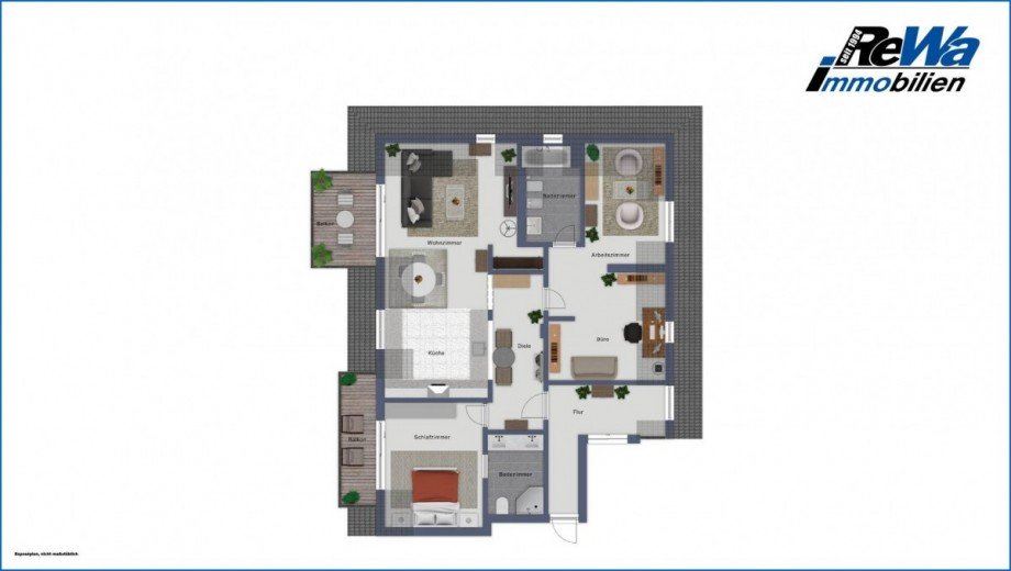 Grundriss aktuell Dachgeschosswohnung Radolfzell am Bodensee