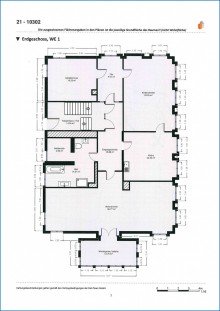 Grundriss EG Modernisierte Unternehmer-Villa mit 565 qm Wohnfl. auf 3 Wohnungen u. gro�z�g. Grundst�ck in Sto-OT!